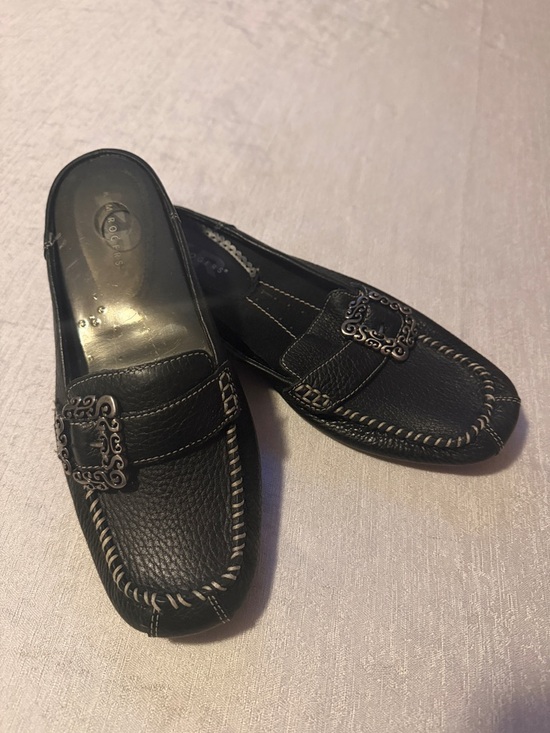 Kim Rogers Shoes - Kim Rogers ‘Charlotte’ Women’s Black Leather Slip-On Stylish Loafers Size 7.5